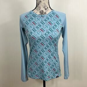 Patagonia Capilene Midweight Base Layer for cool to cold Blue long sleeve Top